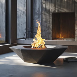 Cast Concrete Gas Fire Pit